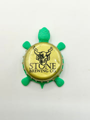 Stone Brewing (Vintage) - Bottle Cap Magnet Turtle Shell Shocked Art
