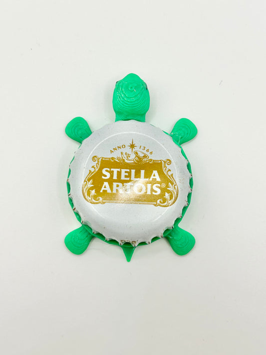 Stella Artois (Beige) - Bottle Cap Magnet Turtle