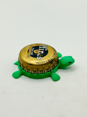 Hires Root Beer (Vintage, Gold) - Bottle Cap Magnet Turtle Shell Shocked Art