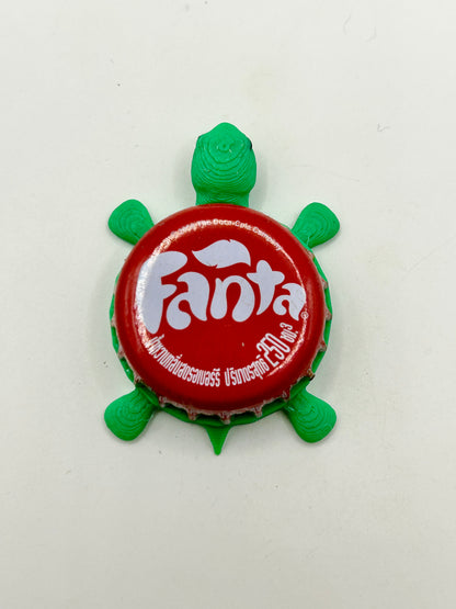 Fanta Red - Bottle Cap Magnet Turtle Shell Shocked Art