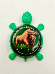 Zubr Polish Beer - Bottle Cap Magnet Turtle Shell Shocked Art
