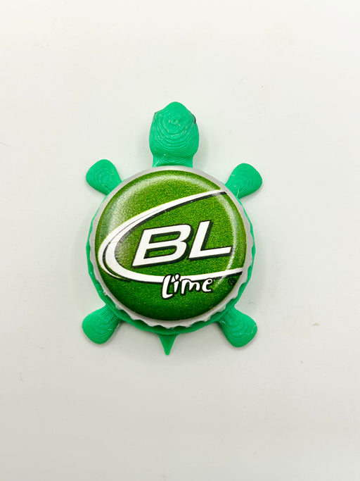 Bud Light Lime (BL) - Bottle Cap Magnet Turtle Shell Shocked Art