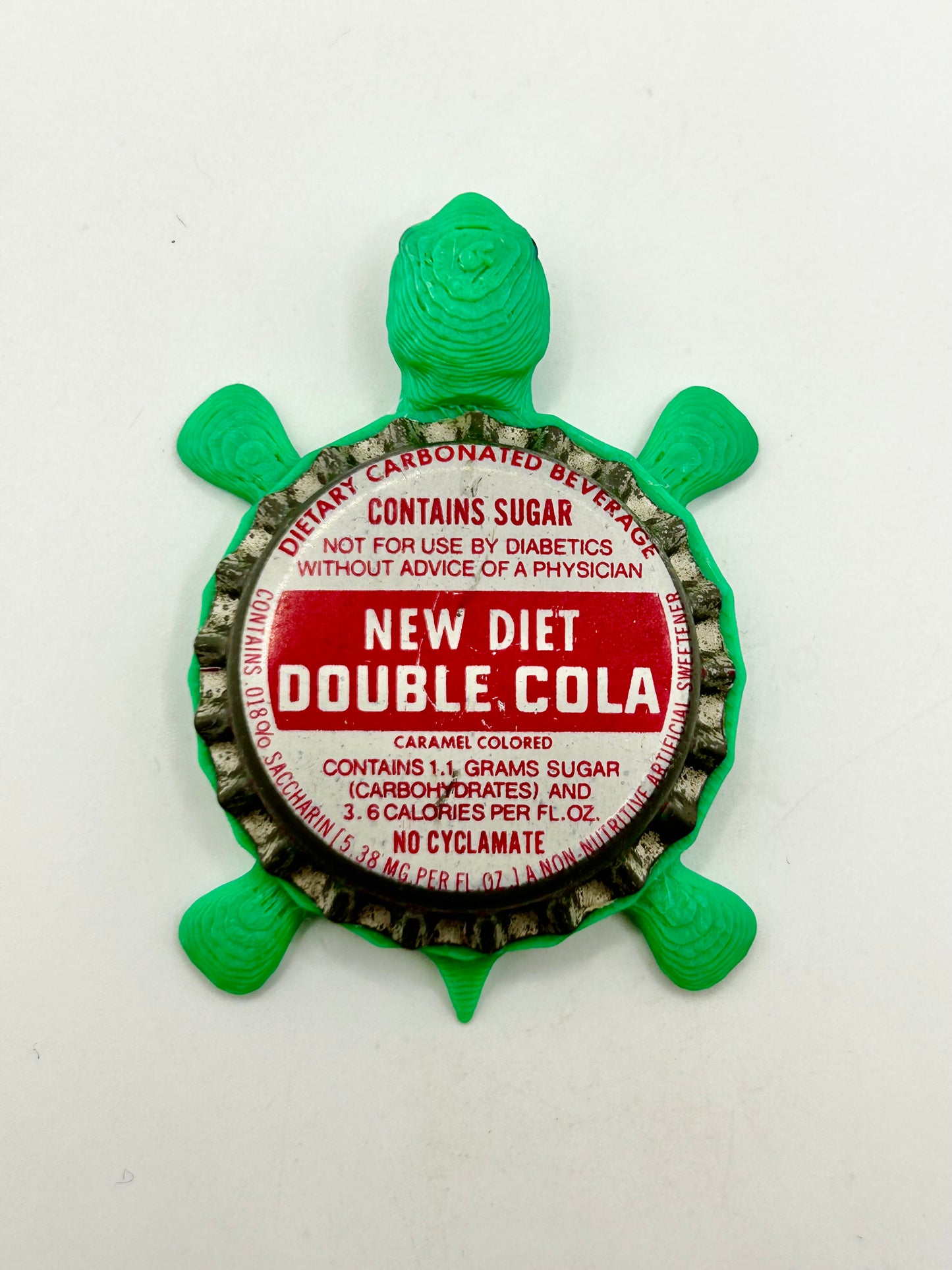 Diet Double Cola - Bottle Cap Magnet Turtle