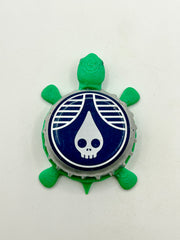 Rhinegeist Brewing - Bottle Cap Magnet Turtle Shell Shocked Art