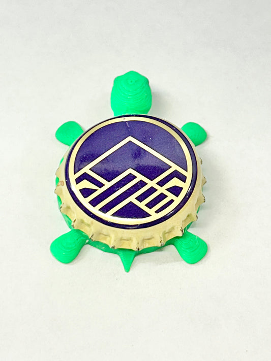 Brothers Craft Brewing (Purple) - Bottle Cap Magnet Turtle