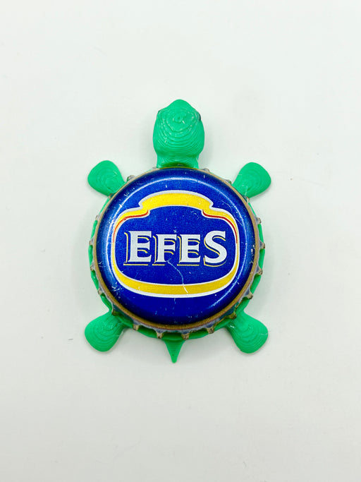 EFES Beer - Bottle Cap Magnet Turtle Shell Shocked Art