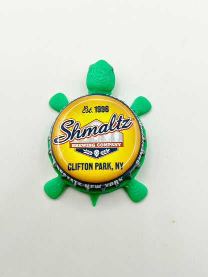 Shmaltz Brewing - Bottle Cap Magnet Turtle Shell Shocked Art