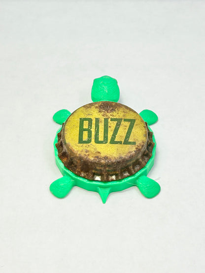 Buzz Soda (Vintage) - Bottle Cap Magnet Turtle Shell Shocked Art