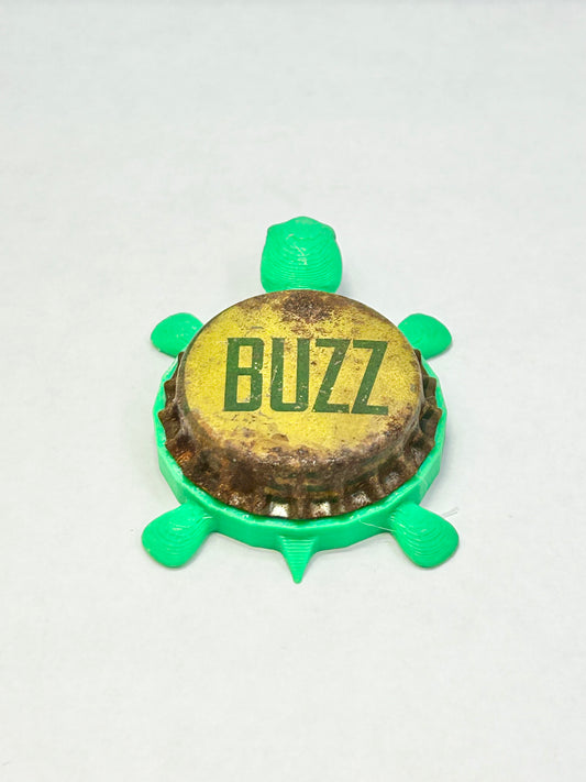 Buzz Soda (Vintage) - Bottle Cap Magnet Turtle