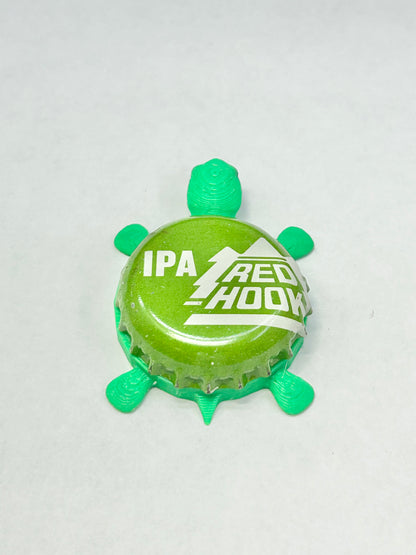 Red Hook IPA (Green) - Bottle Cap Magnet Turtle Shell Shocked Art