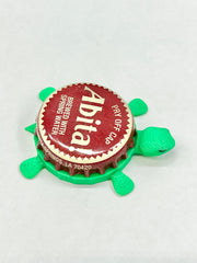 Abita Beer (Dark Red Cap) - Bottle Cap Magnet Turtle Shell Shocked Art