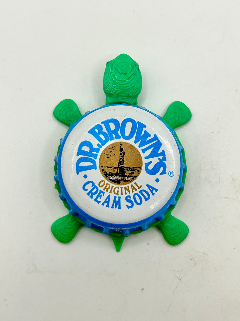 Dr Brown’s Cream Soda - Bottle Cap Magnet Turtle (Copy) Shell Shocked Art