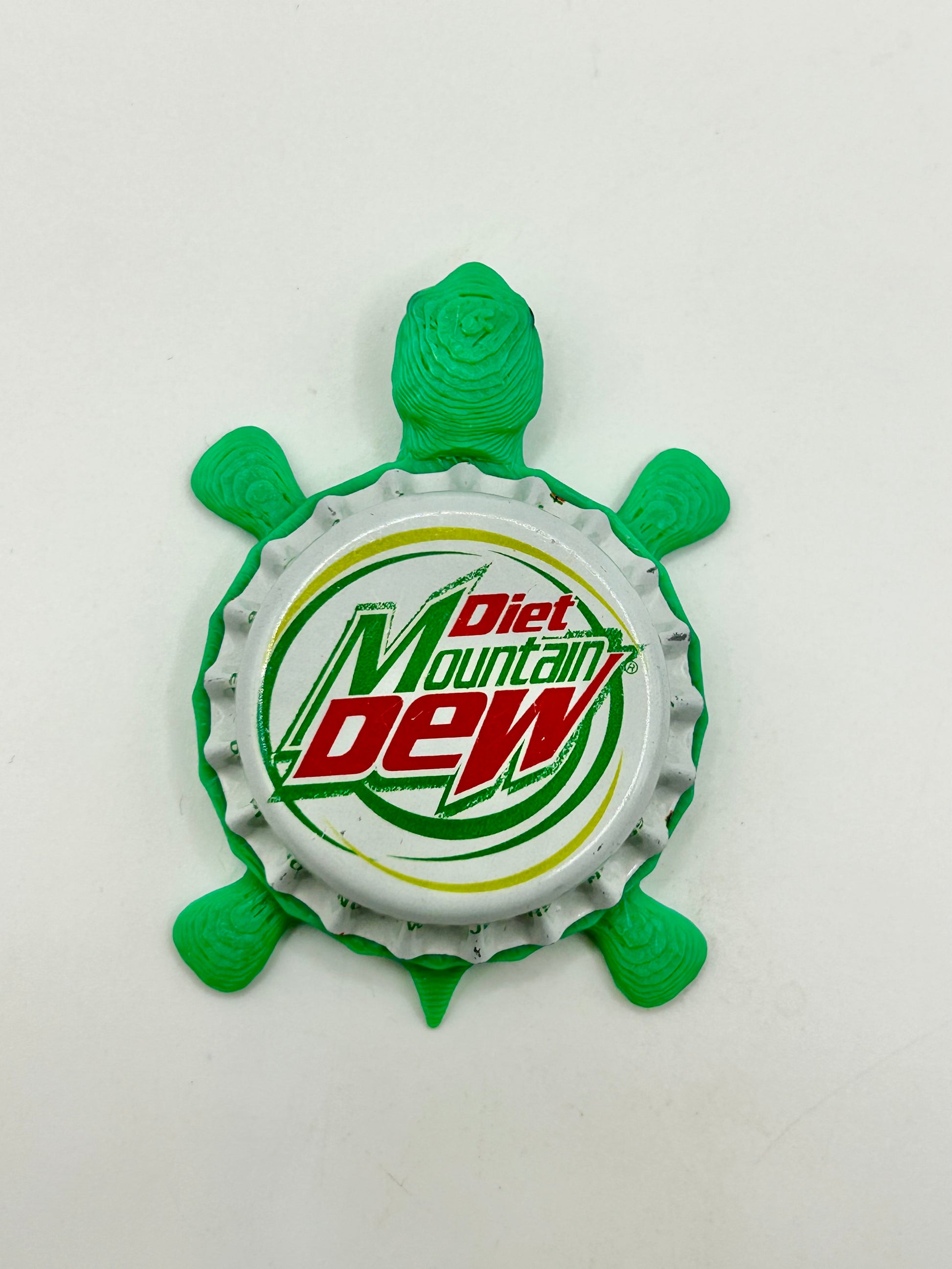 Diet Mountain Dew Bottle-Cap Magnet Turtle | Shell Shocked Art Shell Shocked Art