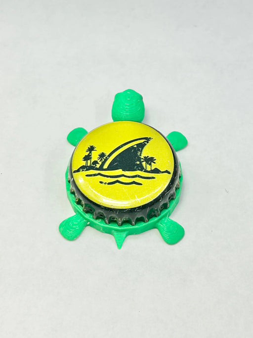 Land Shark - Bottle Cap Magnet Turtle Shell Shocked Art