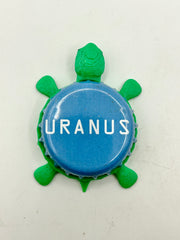 Bell's Uranus - Bottle Cap Magnet Turtle Shell Shocked Art