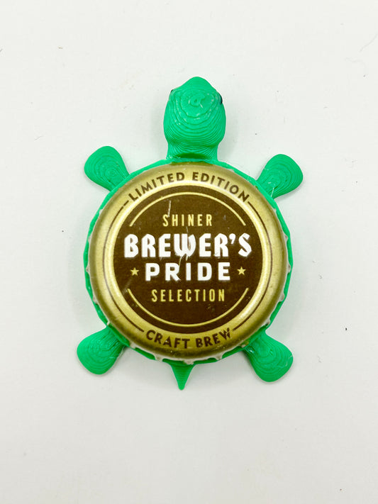 Shiner Brewer’s Pride - Bottle Cap Magnet Turtle