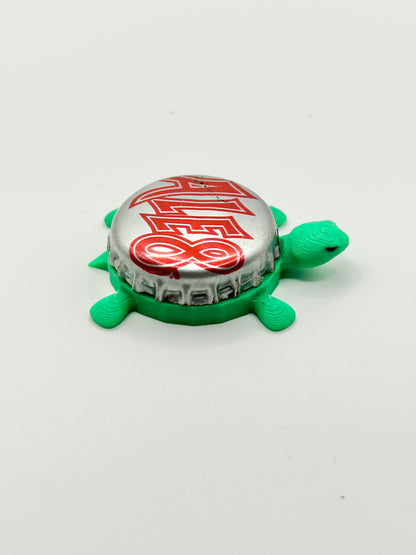 Ale8 (Red) - Bottle Cap Magnet Turtle Shell Shocked Art
