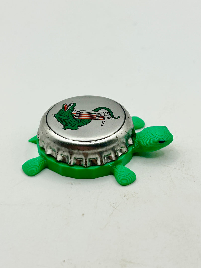 Lederer Pils - Bottle Cap Magnet Turtle Shell Shocked Art