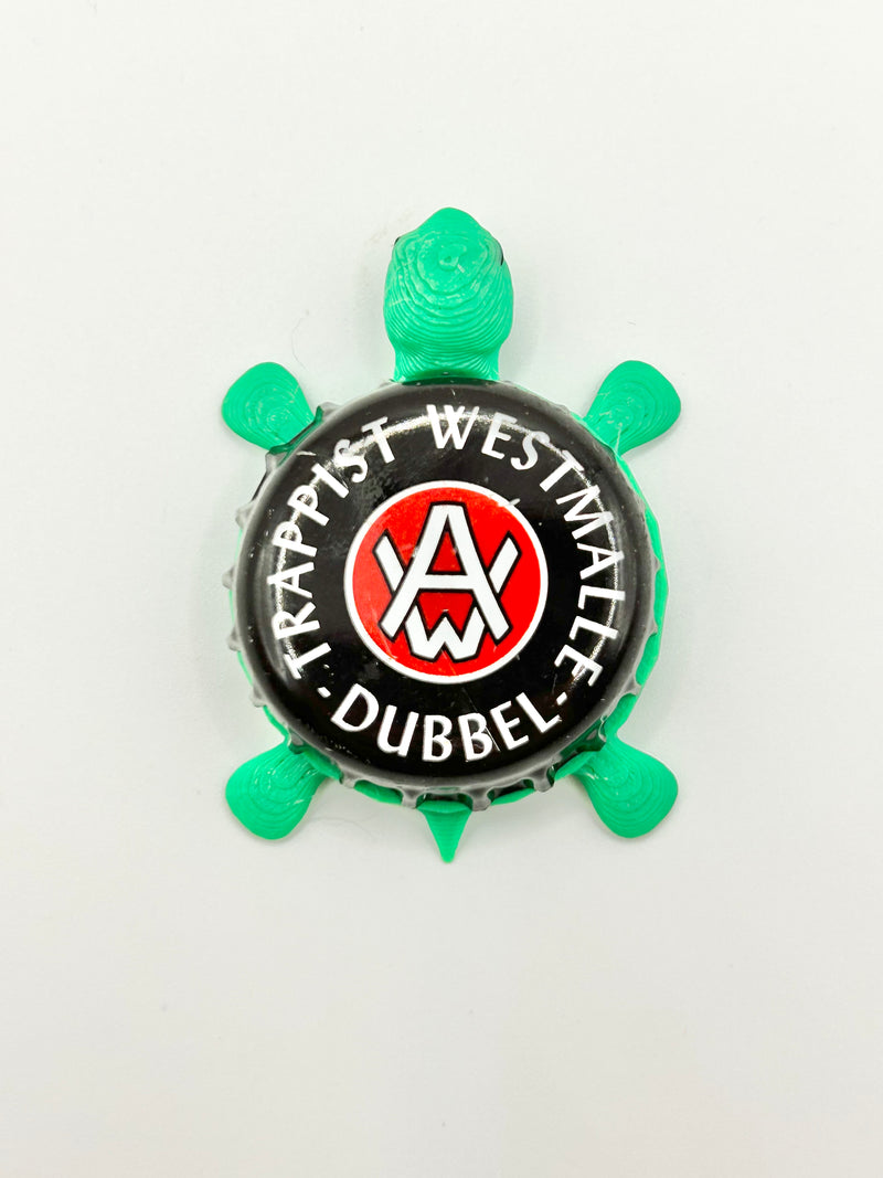 Trappist Westmalle Dubbel - Bottle Cap Magnet Turtle Shell Shocked Art