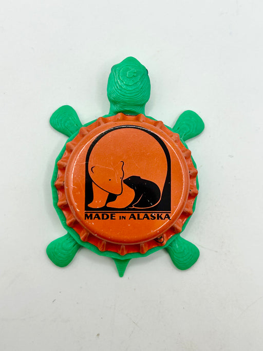 Alaskan Brewing (Orange) - Bottle Cap Magnet Turtle Shell Shocked Art