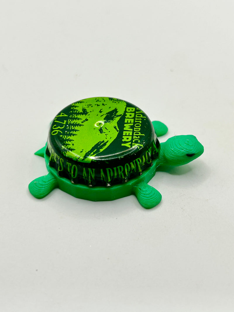Adirondack Brewery (4,736 ft) - Bottle Cap Magnet Turtle Shell Shocked Art