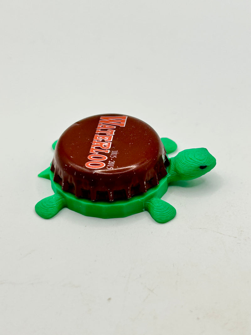 Waterloo Brewing - Bottle Cap Magnet Turtle Shell Shocked Art