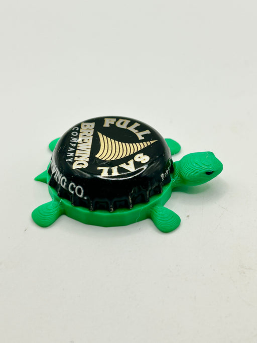 Full Sail Brewing (Black Vintage) - Bottle Cap Magnet Turtle Shell Shocked Art
