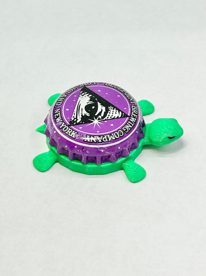 Bluepoint Brewing Co (Purple) - Bottle Cap Magnet Turtle Shell Shocked Art
