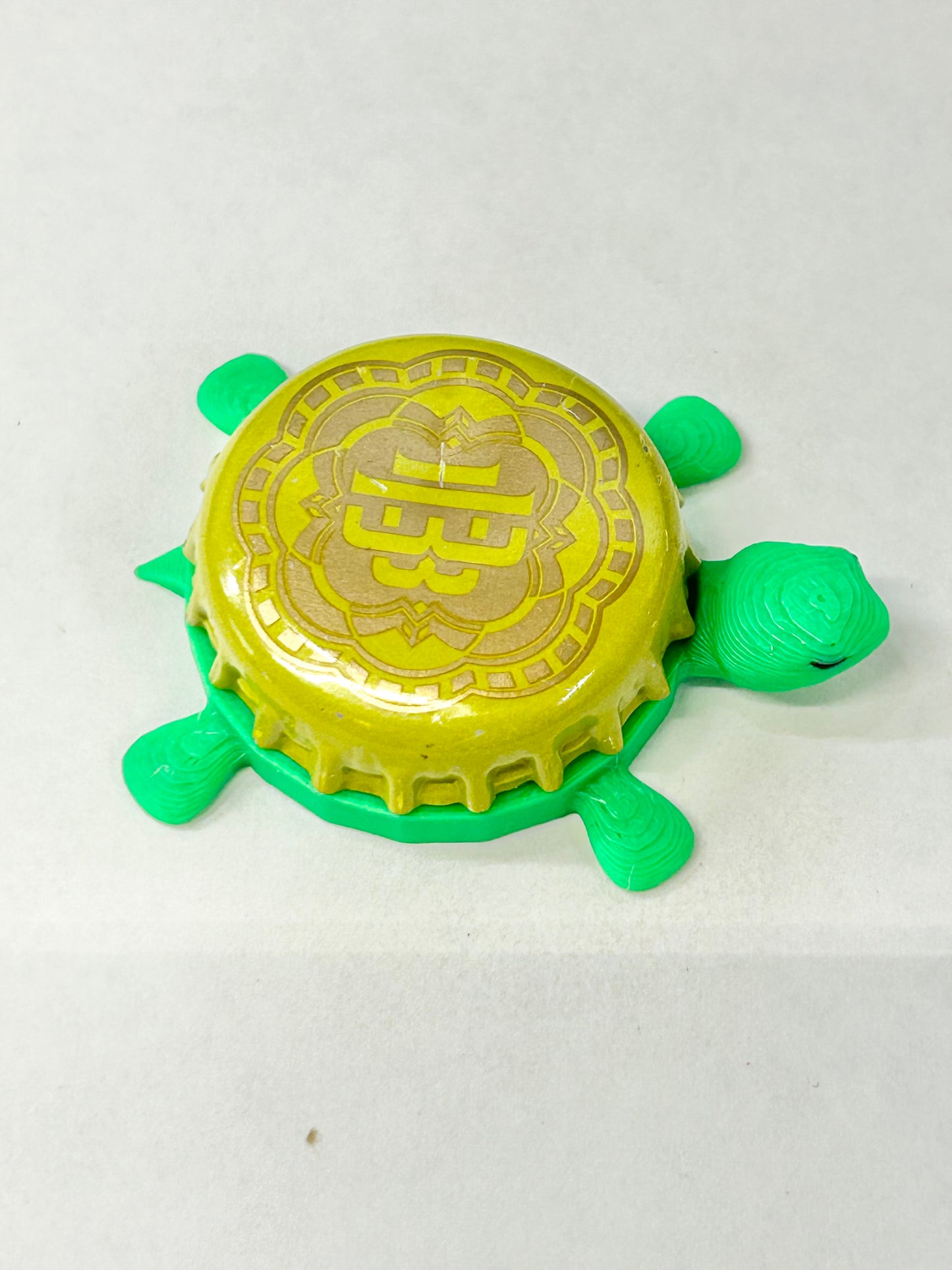 Ballistic Brewing (Yellow) - Bottle Cap Magnet Turtle