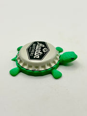Austin Brothers Brewing - Bottle Cap Magnet Turtle Shell Shocked Art
