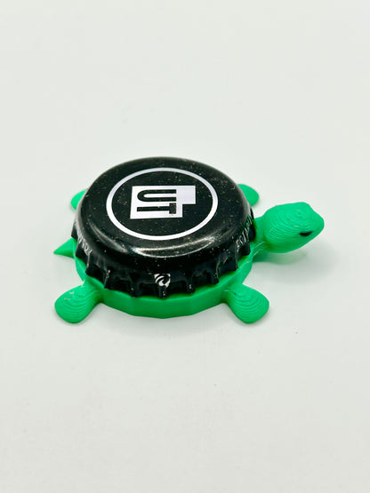 Wasatch Brewing - Bottle Cap Magnet Turtle Shell Shocked Art
