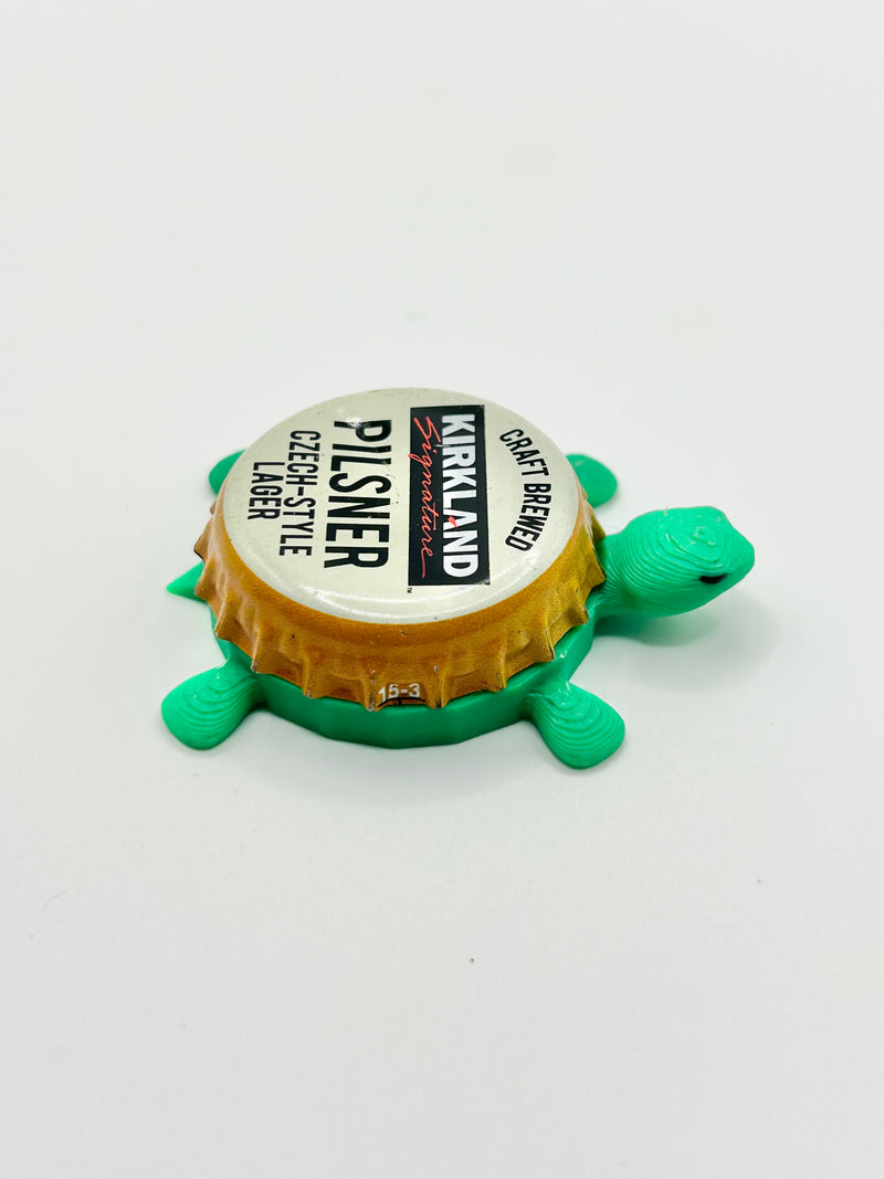 Kirkland Pilsner Czech Style Lager - Bottle Cap Magnet Turtle Shell Shocked Art