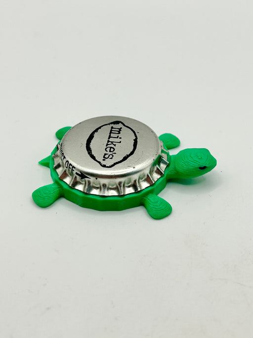Mikes Hard Lemonade (Silver, Vintage) - Bottle Cap Magnet Turtle Shell Shocked Art