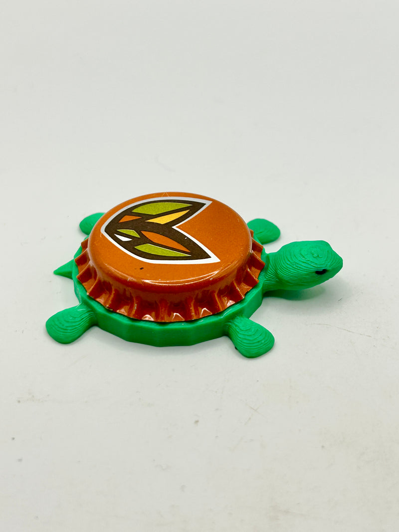 Peace Tree Brewing - Bottle Cap Magnet Turtle Shell Shocked Art