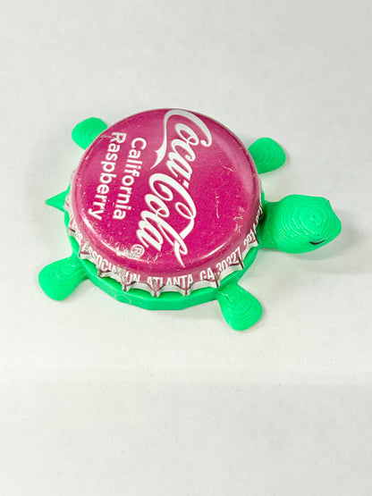 Coca Cola California Raspberry - Bottle Cap Magnet Turtle Shell Shocked Art