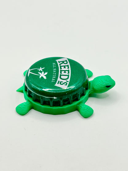 Reed’s All Natural - Bottle Cap Magnet Turtle Shell Shocked Art