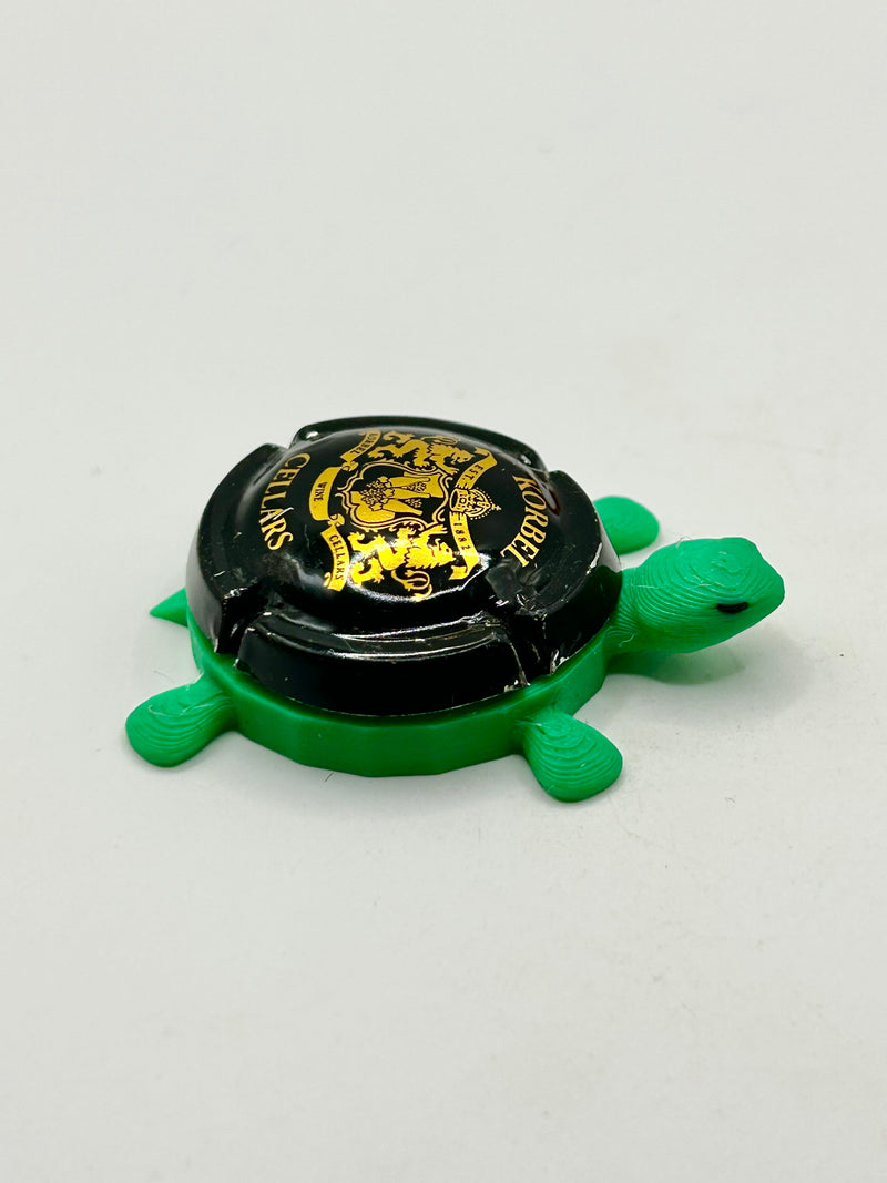 Korbel Wine Cellars (Black) - Bottle Cap Magnet Turtle Shell Shocked Art