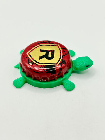 Redd’s Hard Cider Apple Ale - Bottle Cap Magnet Turtle Shell Shocked Art