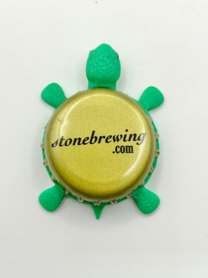 Stone Brewing Website Italic (Vintage) - Bottle Cap Magnet Turtle Shell Shocked Art