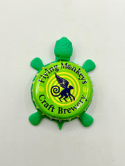 Flying Monkeys Craft Brewery - Bottle Cap Magnet Turtle Shell Shocked Art
