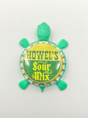 Howel’s Sour Mix - Bottle Cap Magnet Turtle Shell Shocked Art