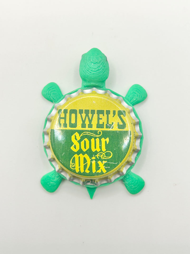 Howel’s Sour Mix - Bottle Cap Magnet Turtle Shell Shocked Art