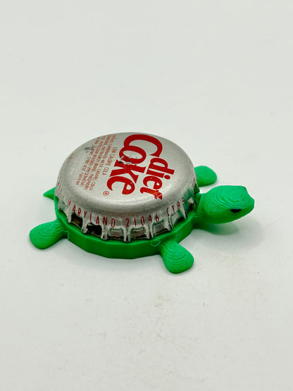Diet Coke (Vintage, Italic) - Bottle Cap Magnet Turtle Shell Shocked Art