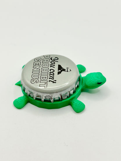 Henry Weinhard’s Root Beer - Bottle Cap Magnet Turtle Shell Shocked Art