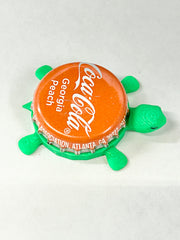Coca Cola Georgia Peach - Bottle Cap Magnet Turtle Shell Shocked Art
