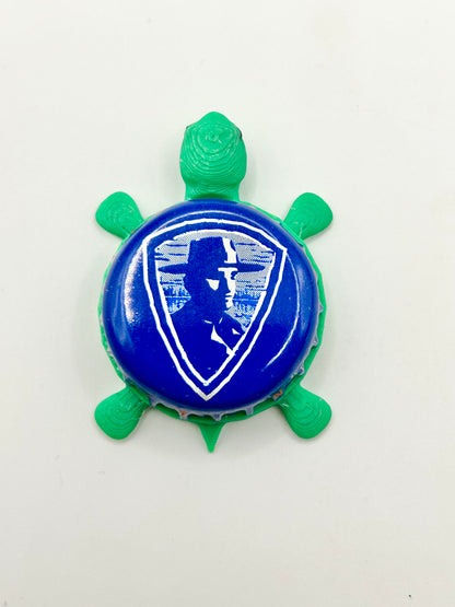 James Page Brewing - Bottle Cap Magnet Turtle Shell Shocked Art