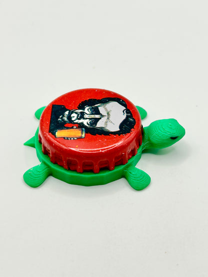 Edgar Allan Poe (Red) - Raven Brewery - Bottle Cap Magnet Turtle Shell Shocked Art