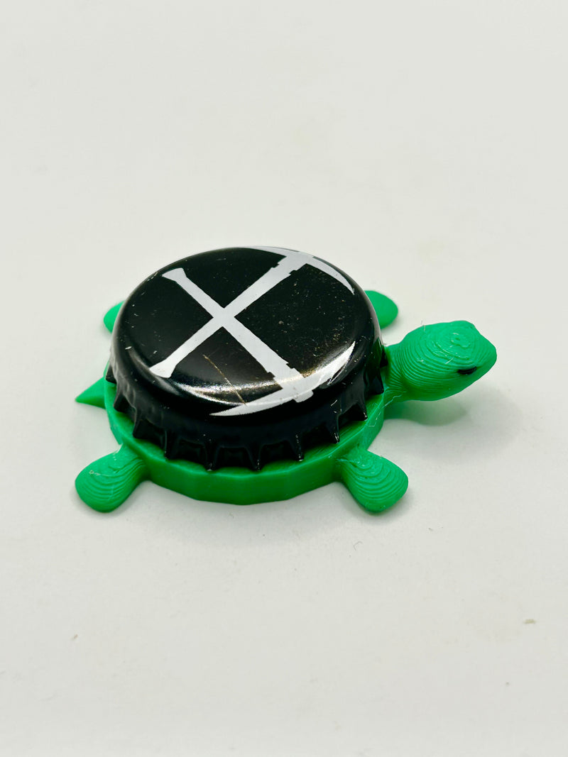 Julian Hard Cider - Bottle Cap Magnet Turtle Shell Shocked Art