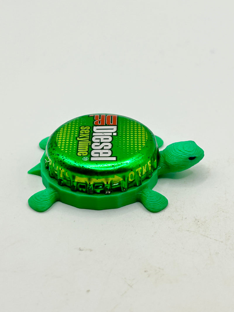 Dr. Diesel Beer Sexy Lime - Bottle Cap Magnet Turtle Shell Shocked Art