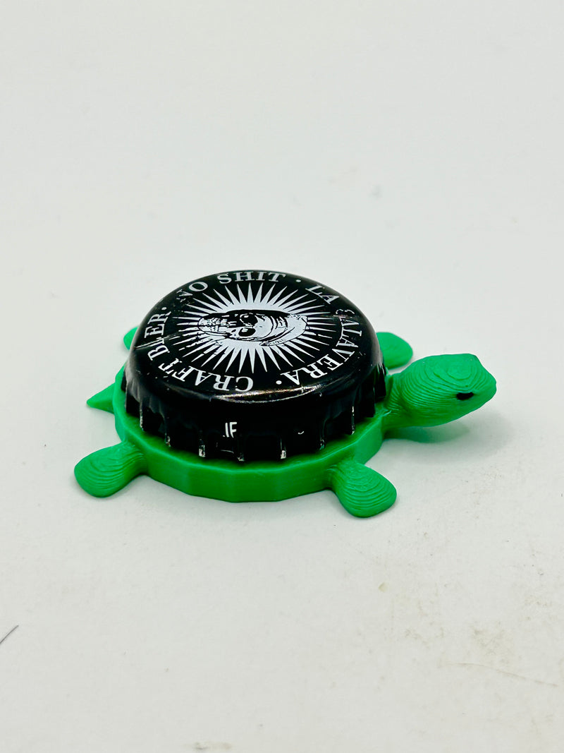 La Calavera Brewing (White) - Bottle Cap Magnet Turtle (Copy) Shell Shocked Art